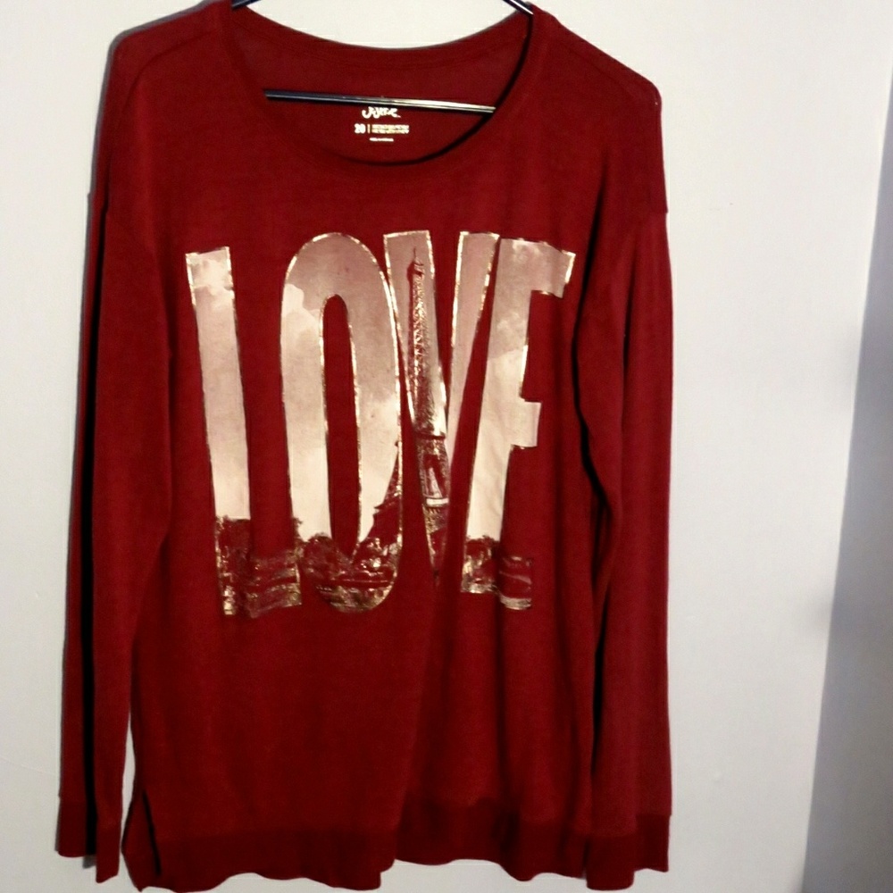 *NEVER WORN!!!* Plus Size Red Love Sweater